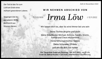 Traueranzeige von Irma Löw von Frankenpost