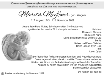 Traueranzeige von Marita Meißner von Südthüringer Presse
