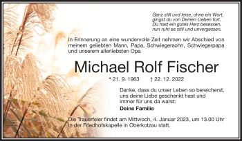 Traueranzeige von Michael Rolf Fischer von Frankenpost