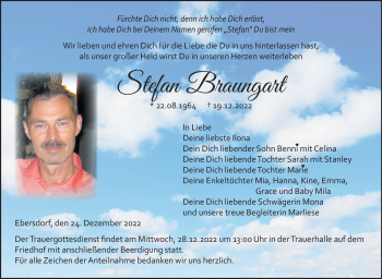 Traueranzeige von Stefan Braungart von Neue Presse Coburg
