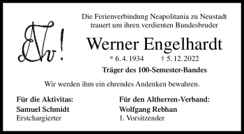 Traueranzeige von Werner Engelhard von Neue Presse Coburg
