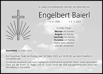 Traueranzeige von Engelbert Baierl von Neue Presse Coburg