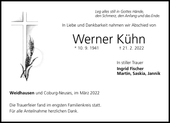 Traueranzeige von Fredi Thauer von Neue Presse Coburg