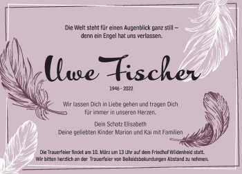 Traueranzeige von Uwe Fischer von Neue Presse Coburg