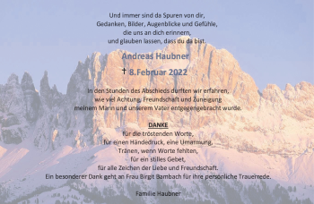 Traueranzeige von Andreas Haubner von Neue Presse Coburg