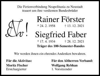 Traueranzeige von   von Neue Presse Coburg