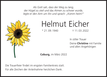 Traueranzeige von Helmut Eicher von Neue Presse Coburg