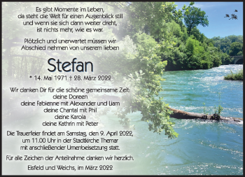 Traueranzeige von Stefan Rolke von Südthüringer Presse