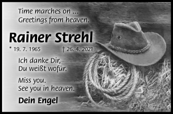 Traueranzeige von Rainer Strehl von Frankenpost