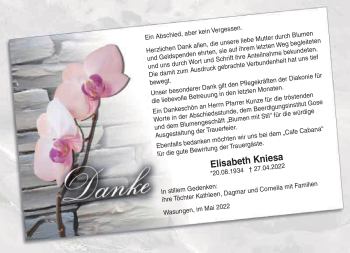 Traueranzeige von Elisabeth Kniesa von Südthüringer Presse