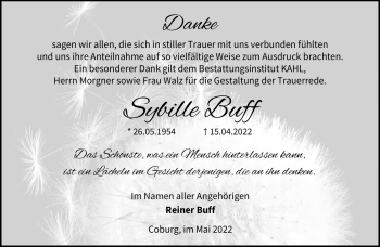Traueranzeige von Sybille Buff von Neue Presse Coburg