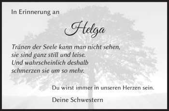 Traueranzeige von Helga  von Neue Presse Coburg