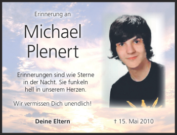 Traueranzeige von Michael Plenert von Neue Presse Coburg