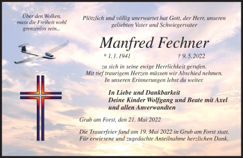 Traueranzeige von Manfred Fechner von Neue Presse Coburg