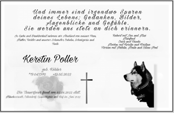 Traueranzeige von Kerstin Poller von Frankenpost