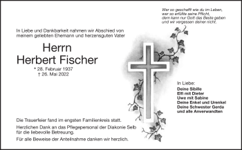 Traueranzeige von Herbert Fischer von Frankenpost