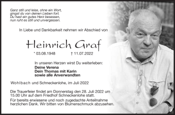 Traueranzeige von Heinrich Graf von Neue Presse Coburg