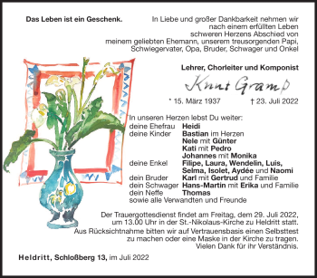 Traueranzeige von Knut Gramß von Südthüringer Presse