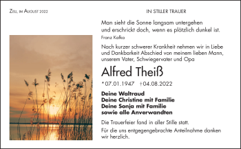 Traueranzeige von Alfred Theiß von Frankenpost