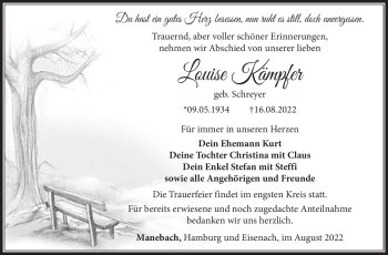 Traueranzeige von Louise Kämpfer von Südthüringer Presse