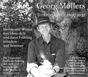 Traueranzeige von Georg Möllers von Südthüringer Presse