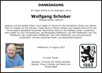 Traueranzeige von Wolfgang Schober von Neue Presse Coburg