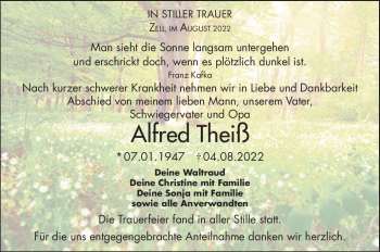 Traueranzeige von Alfred Theiß von Frankenpost