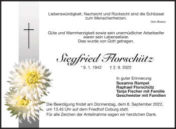 Traueranzeige von Siegfried Florschütz von Neue Presse Coburg