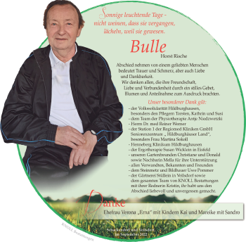 Traueranzeige von Horst Rische von Südthüringer Presse