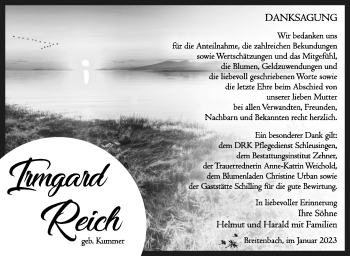 Traueranzeige von Irmgard Reich von Südthüringer Presse