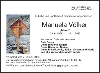 Traueranzeige von Manuela Völker von Neue Presse Coburg