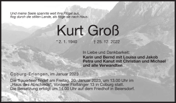 Traueranzeige von Kurt Groß von Neue Presse Coburg