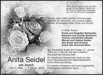 Traueranzeige von Anita Seidel von Neue Presse Coburg