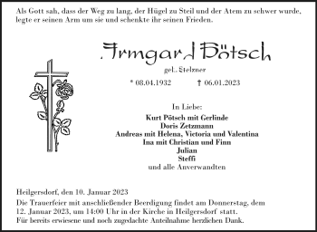 Traueranzeige von Irmgard Pötsch von Neue Presse Coburg