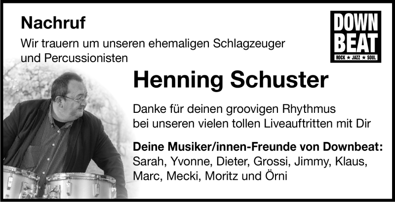  Traueranzeige für Henning Schuster vom 21.10.2023 aus Neue Presse Coburg