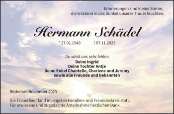 Traueranzeige von Hermann Schädel von Neue Presse Coburg