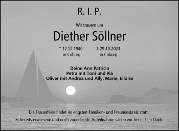 Traueranzeige von Diether Söllner von Neue Presse Coburg