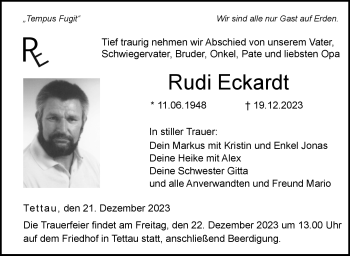 Traueranzeige von Rudolf Eckardt von Neue Presse Coburg