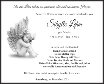 Traueranzeige von Sibylle Lehm von Südthüringer Presse