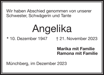 Traueranzeige von Angelika Jensen von Frankenpost