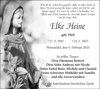 Traueranzeige von Elke Heine von Frankenpost