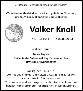 Traueranzeige von Volker Knoll von Neue Presse Coburg