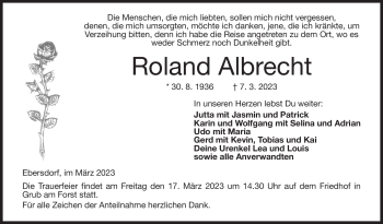 Traueranzeige von Roland Albrecht von Neue Presse Coburg