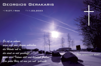 Traueranzeige von Georgios Gerakaris von Frankenpost