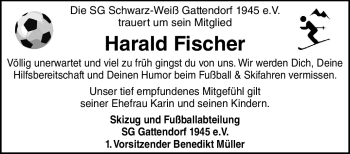 Traueranzeige von Harald Fischer von Frankenpost