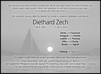 Traueranzeige von Diethard Zech von Neue Presse Coburg