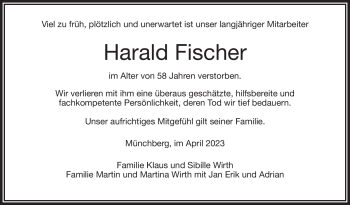 Traueranzeige von Harald Fischer von Frankenpost