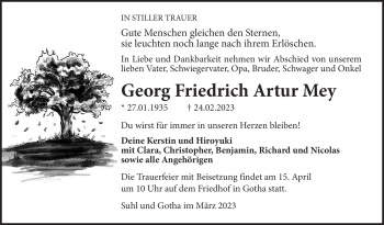 Traueranzeige von Georg Mey von Südthüringer Presse