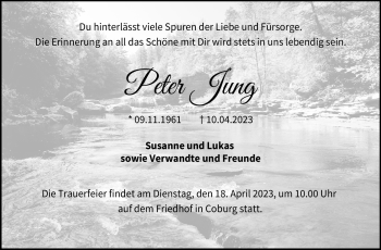 Traueranzeige von Peter Jung von Neue Presse Coburg