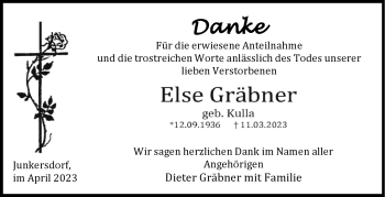 Traueranzeige von Else Gräbner von Neue Presse Coburg